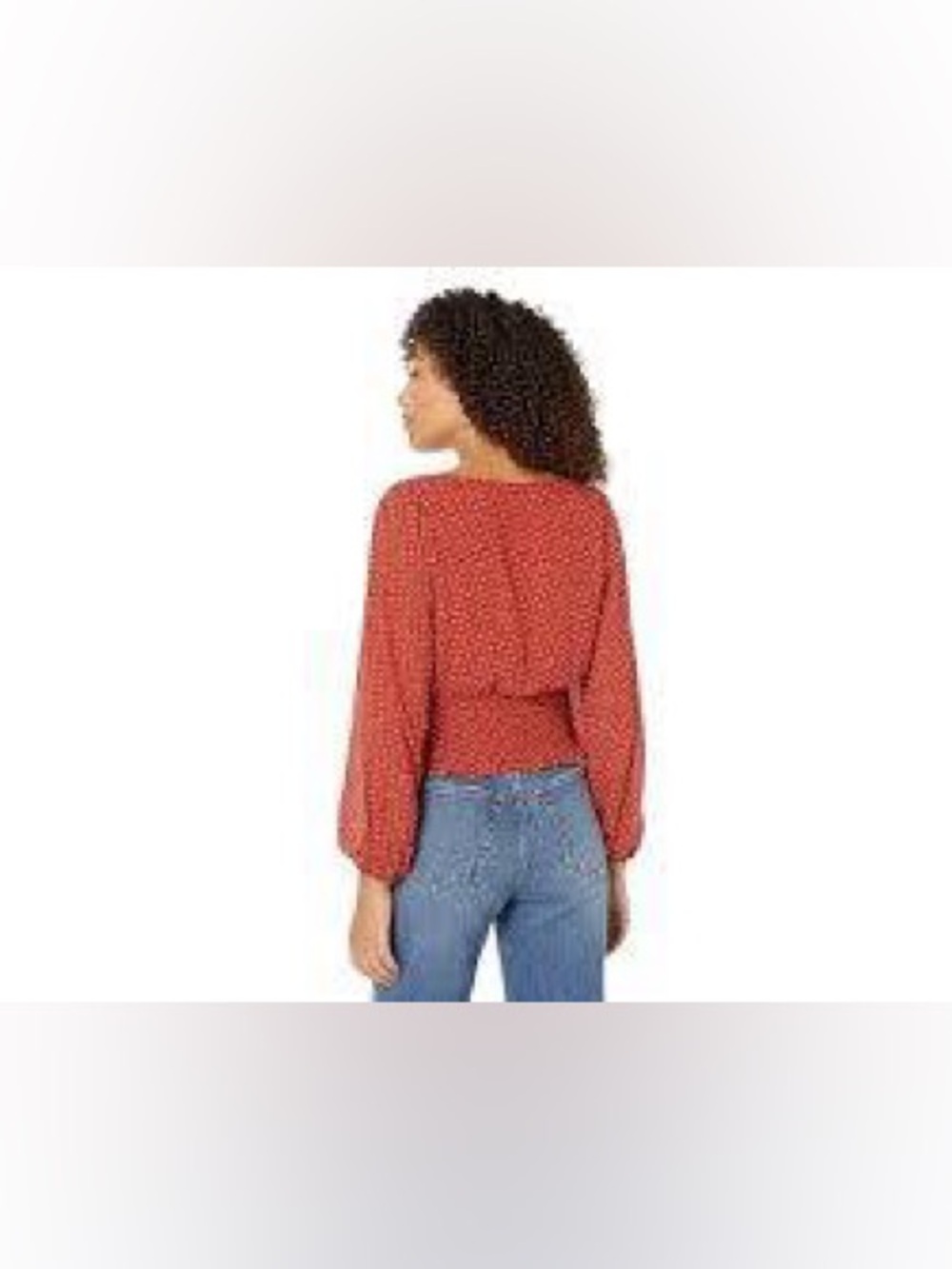 Madewell Julianne Smocked-Waist Top in Ground Madder, floral pattern Medium - Picture 2 of 9